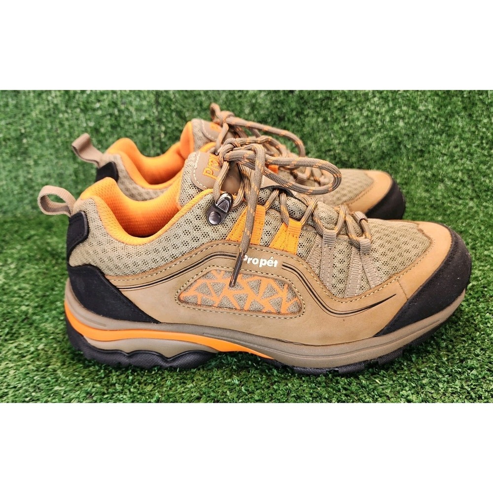 Women's Size 7.5 Propet Piccolo Hiking Shoe Gunsmoke/Orange WBA012M